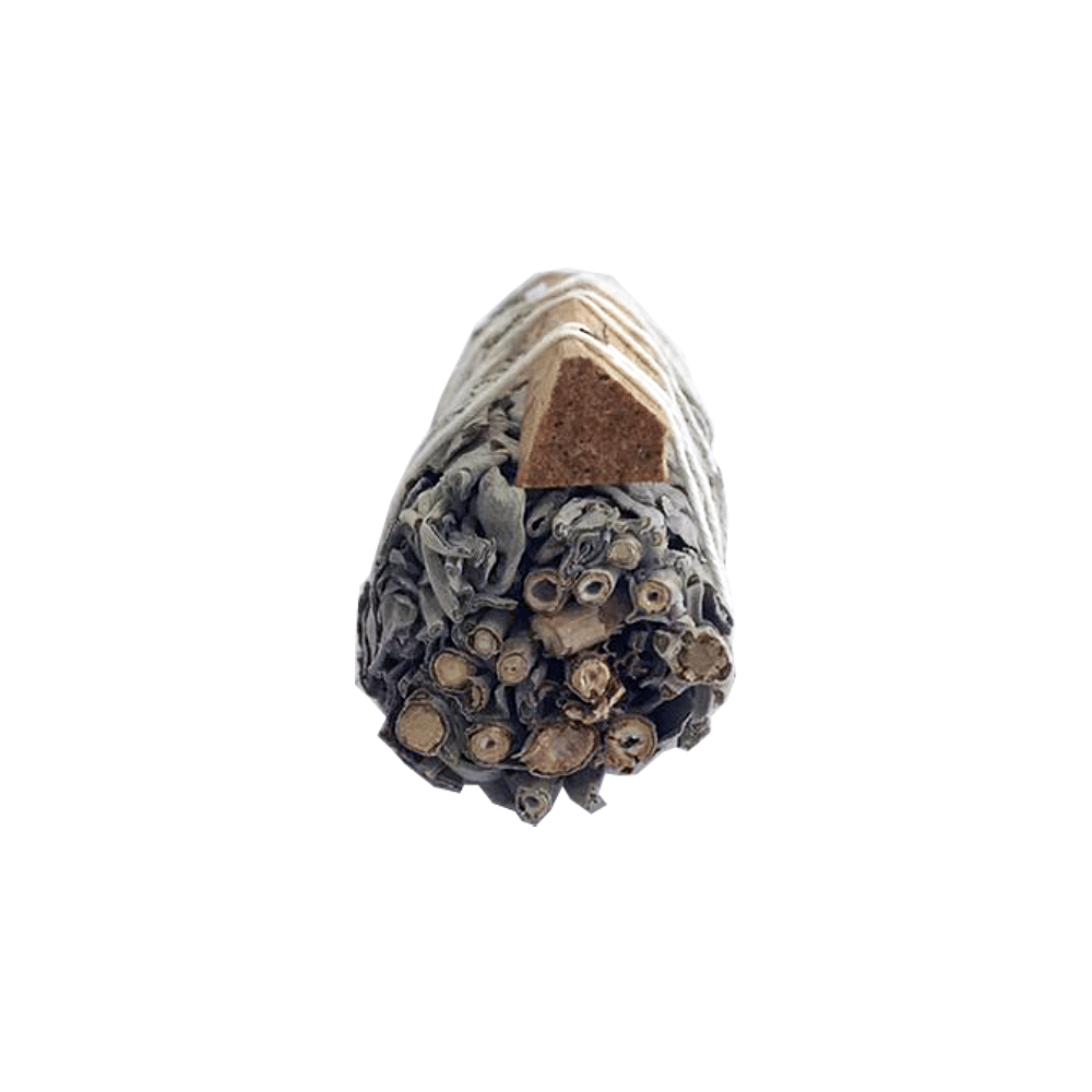 Atado de Salvia Blanca con Palo Santo – 10 cm