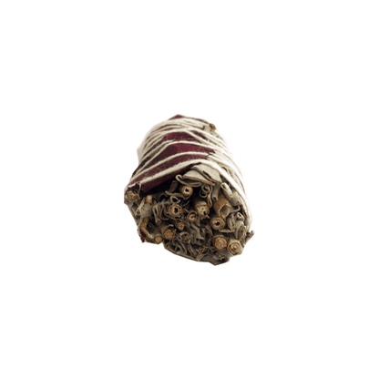 Atado de Salvia Blanca con Pétalos de Rosa Roja – 10 cm